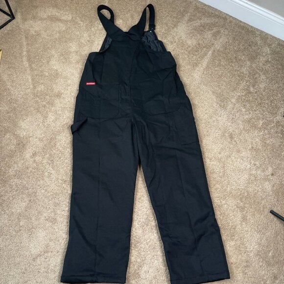 Firestone Overalls Mens XXL Black Workwear Insulated Bib Quilted Lined Pit Crew - Picture 10 of 11